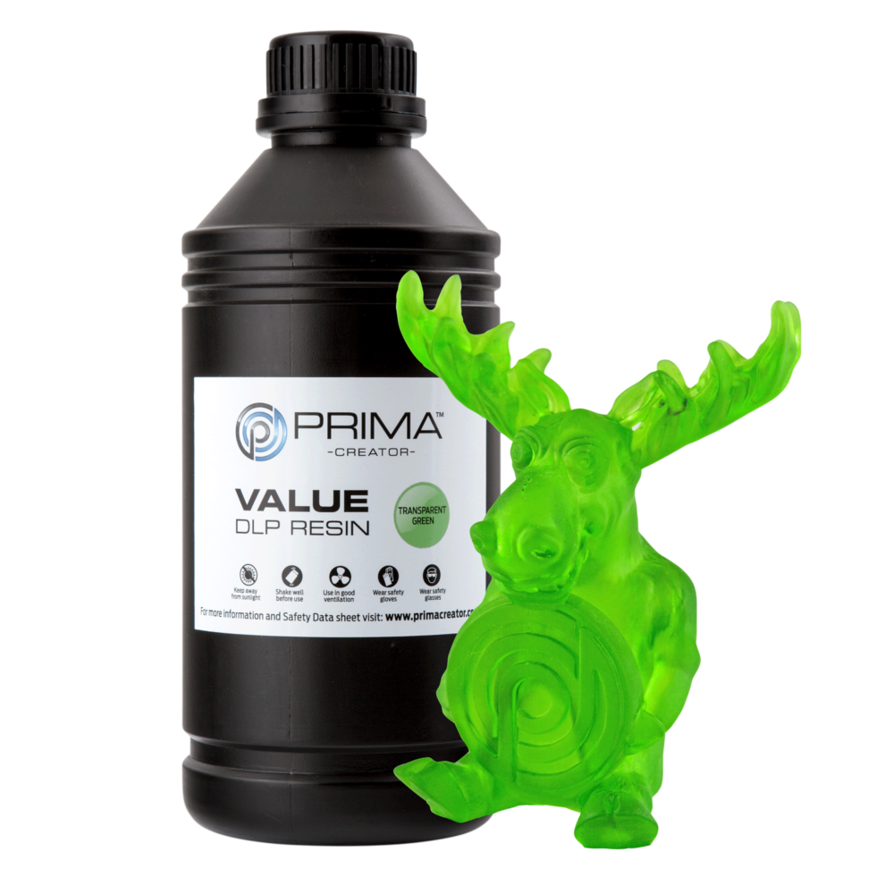 PrimaCreator Résine Value UV / DLP Vert transparent - 1 litre