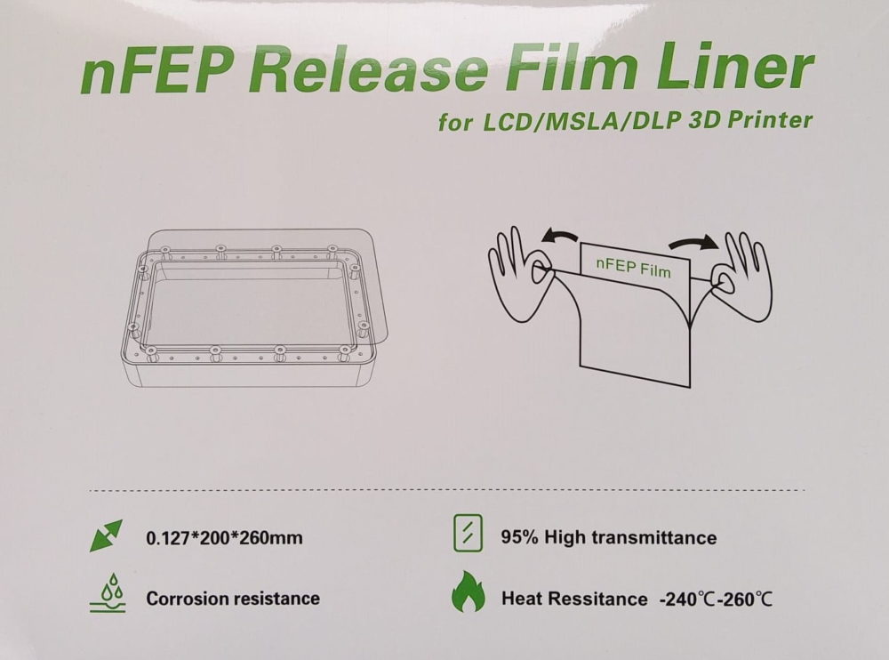 Film de rechange nFEP pour imprimante résine 290x210mm