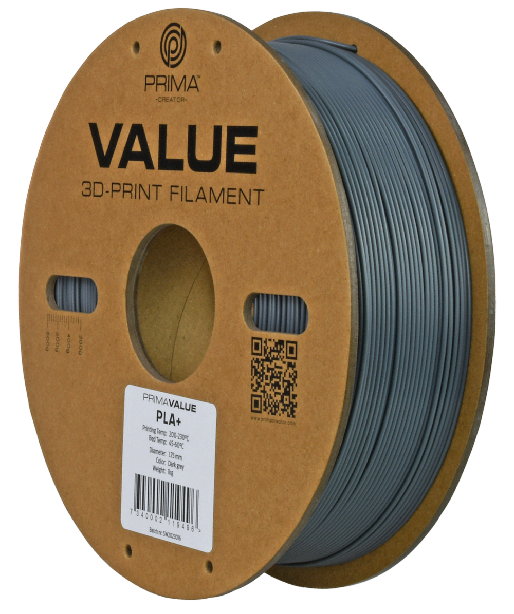 PrimaValue PLA+ Gris Foncé - 1.75mm - 1kg – Image 3